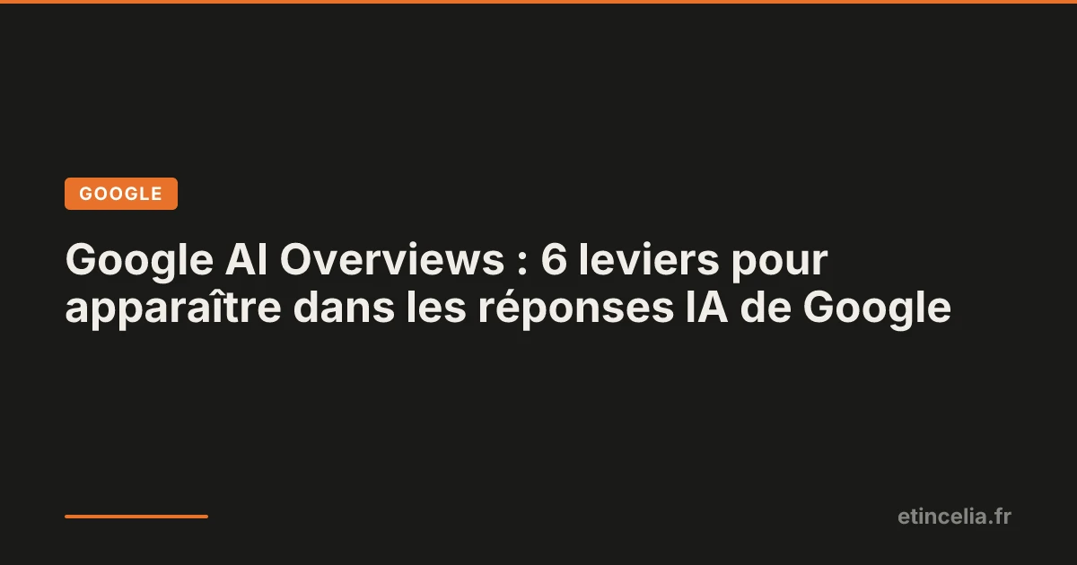 Réponse IA de Google AI Overviews avec citations de marques